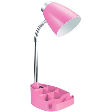 ALL THE RAGES All The RagesLD1002-PNK Gooseneck Organizer Desk Lamp with iPad Stand or Book Holder - Pink LD1002-PNK